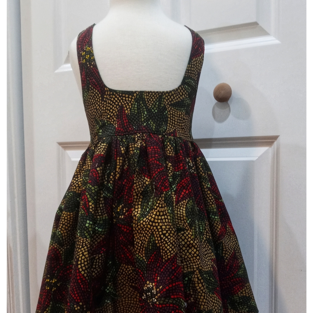 Girls pinafore, Christmas dress, size 4